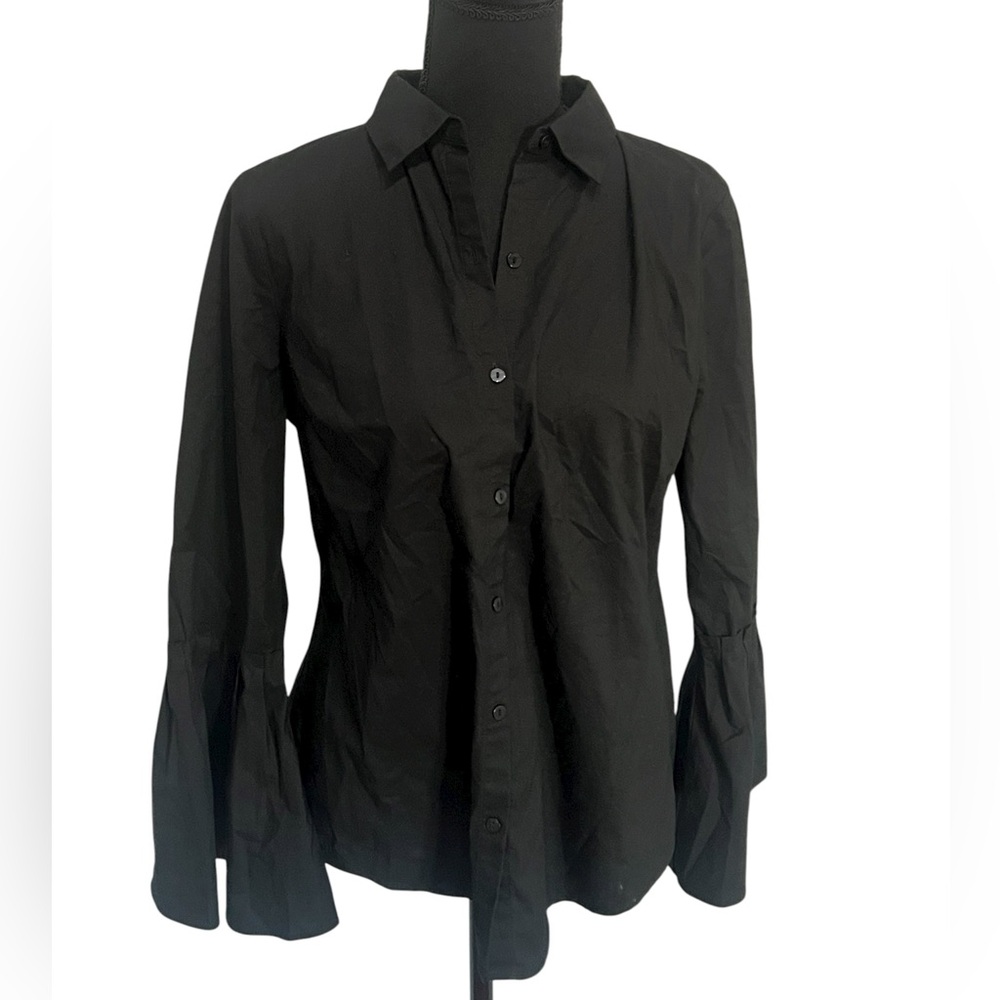 Worthington Black Button-Down Shirt